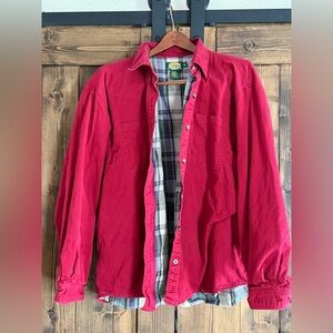 Cabela's Green and Yellow Logo Plaid Shirt Label